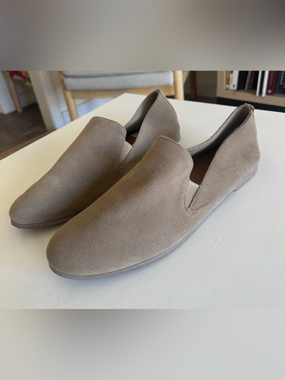 Lucky Brand LP Charsa Suede Slip-On Loafers in Taupe